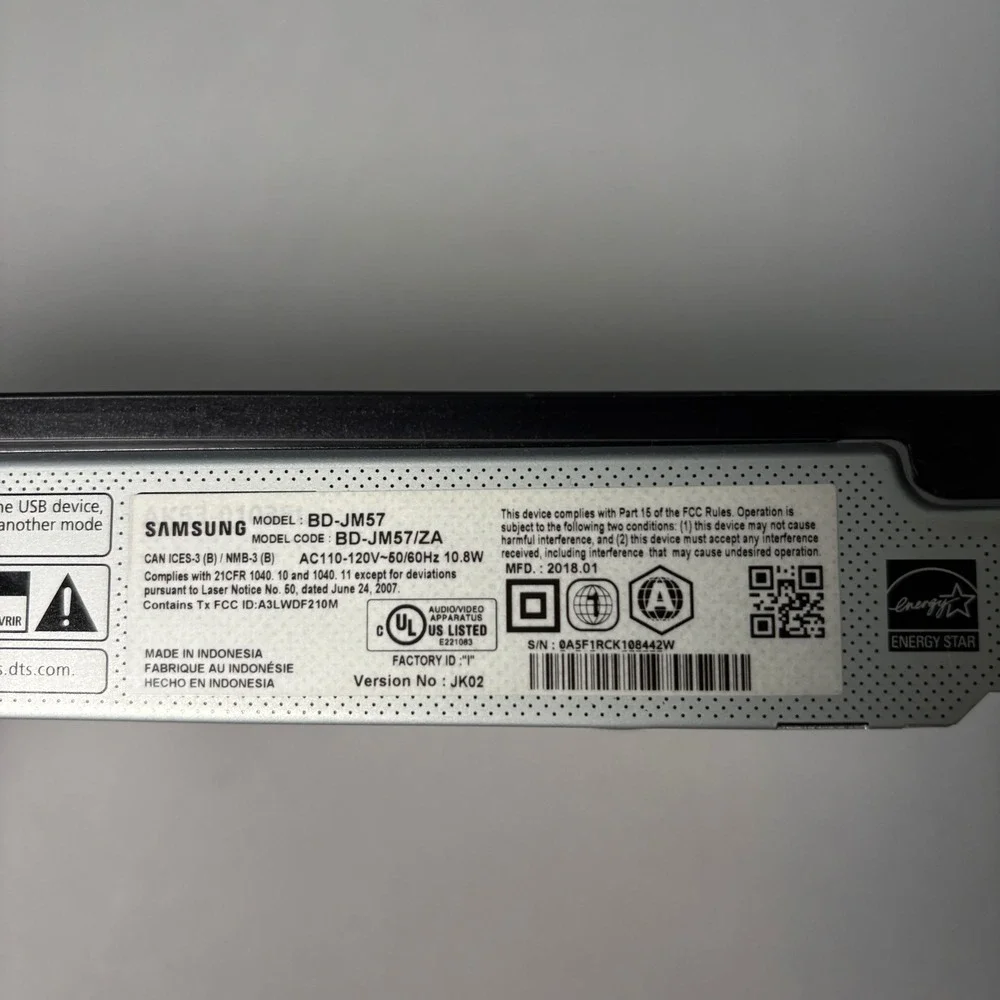 Samsung bd jm57
